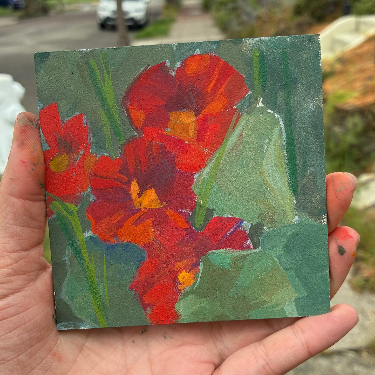 Plein Air April # 1, Original 4" painting