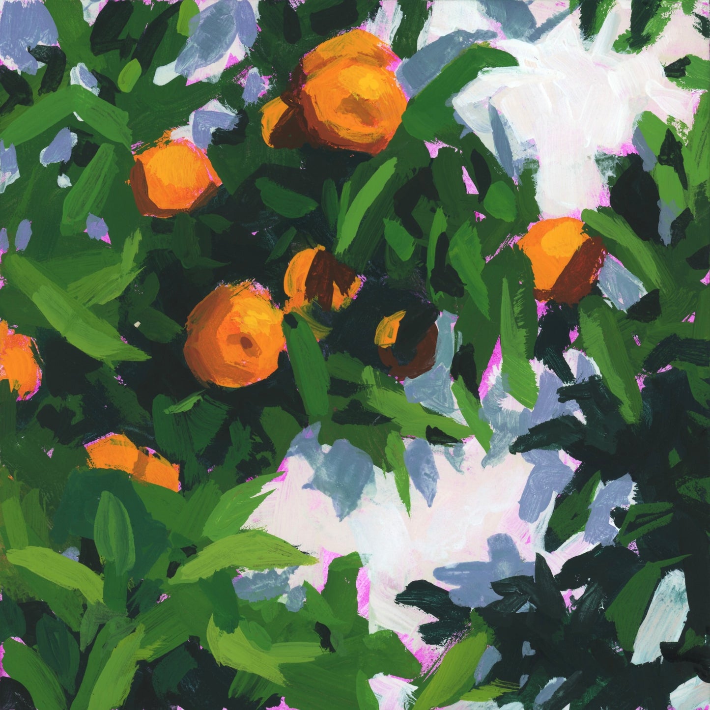 Winter Citrus 5"x5" original painting