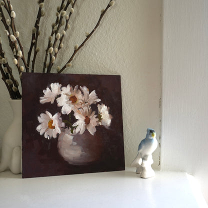 Not in the Mood 8"x8" original oil painting