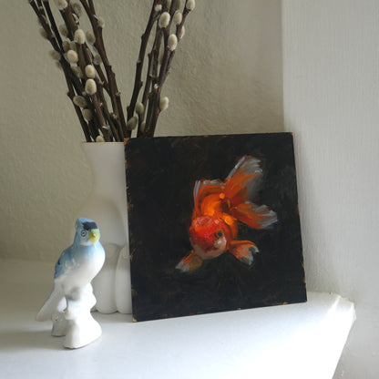 Only Friend 6"x6" original oil painting