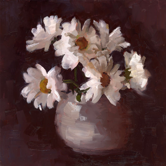 Not in the Mood 8"x8" original oil painting