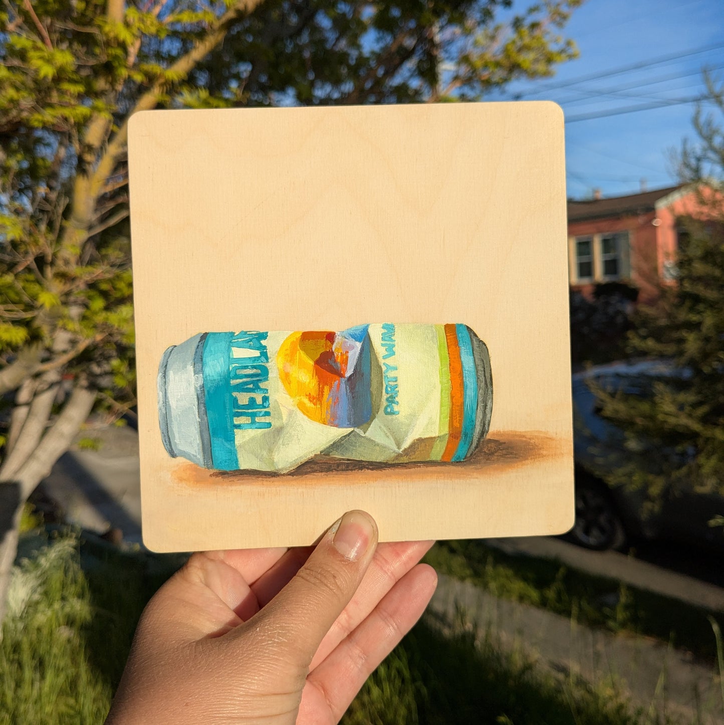 Headlands Party Wave 6" Original Painting