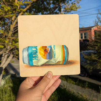 Headlands Party Wave 6" Original Painting