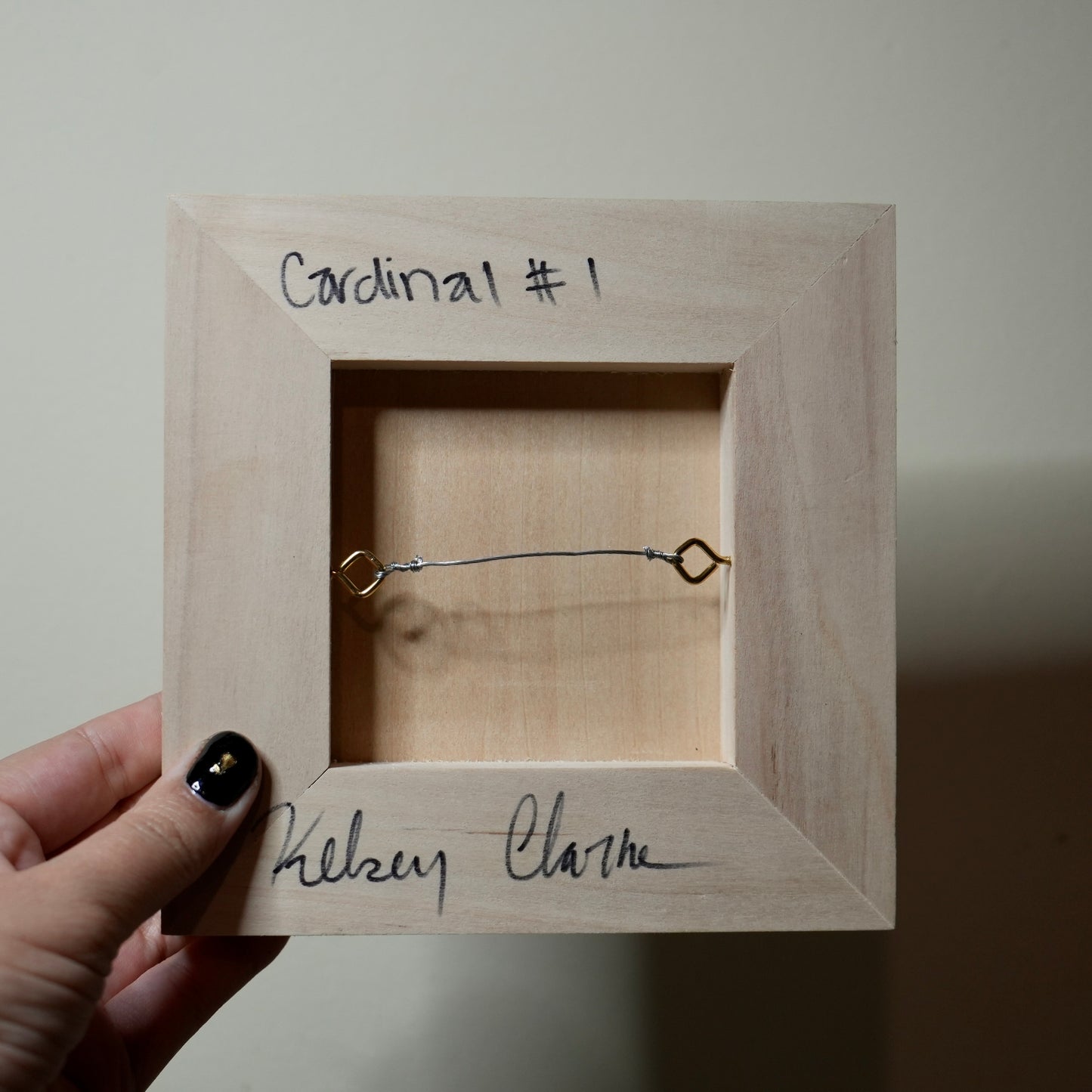 Cardinal 6"x6" original painting