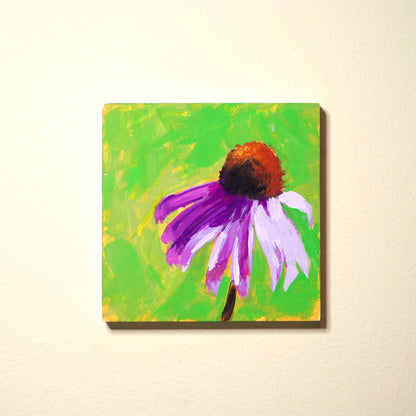 Echinacea 4"x4" original painting