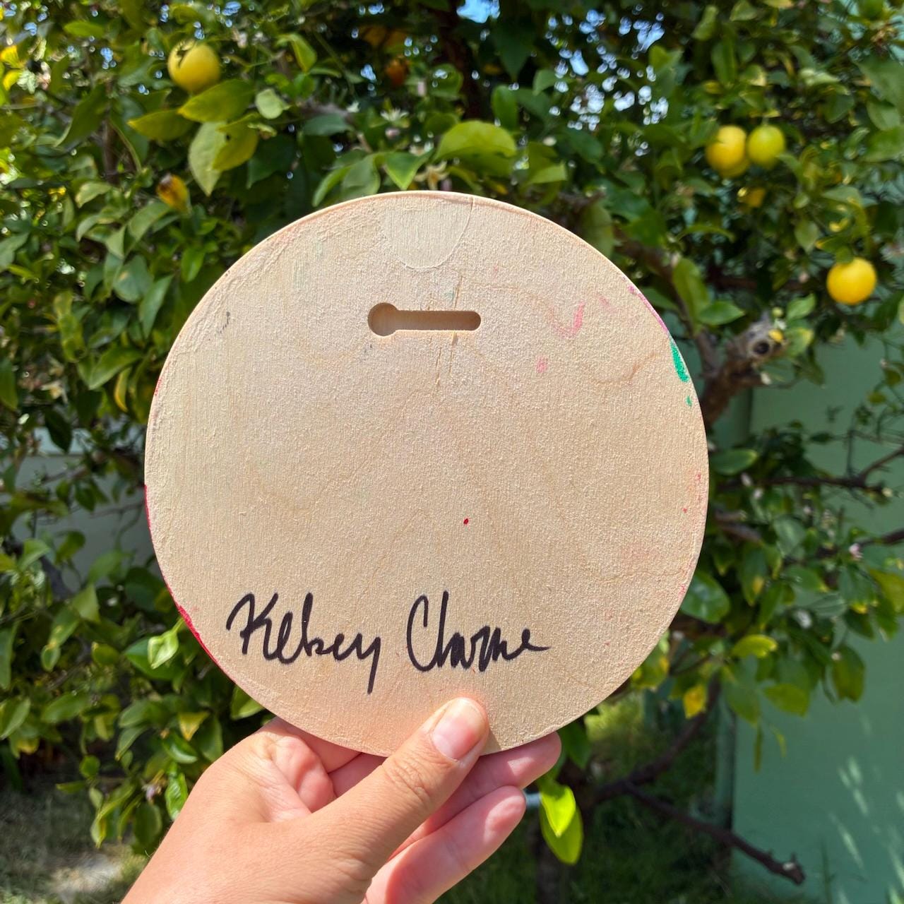 Cherries - 6.5" original painting on wood panel