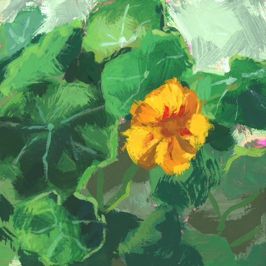 East Bay Weed 4"x4" original painting