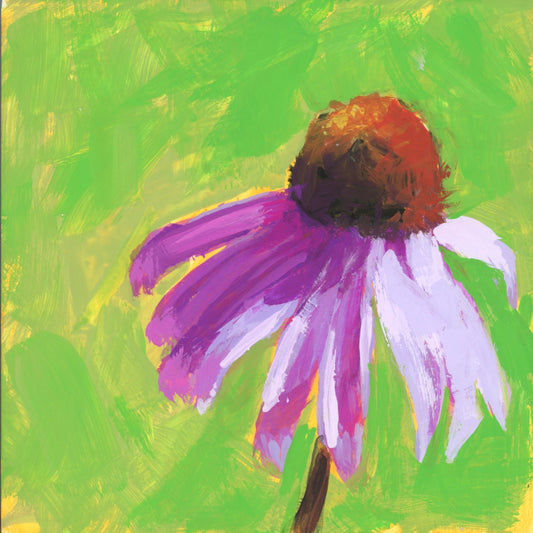 Echinacea 4"x4" original painting