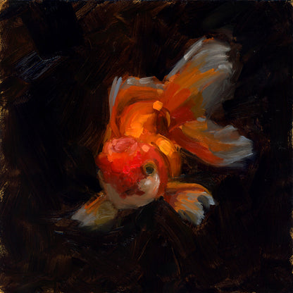 Only Friend 6"x6" original oil painting