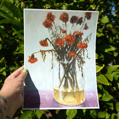 Forgotten Marigolds Print