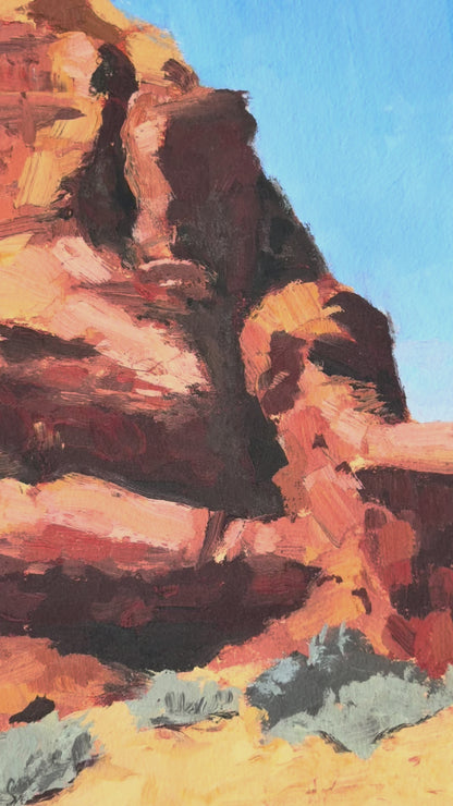 Valley of Fire - 9"x12" oil painting print