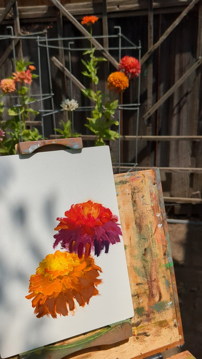 Twin Zinnia Print 6" x8"