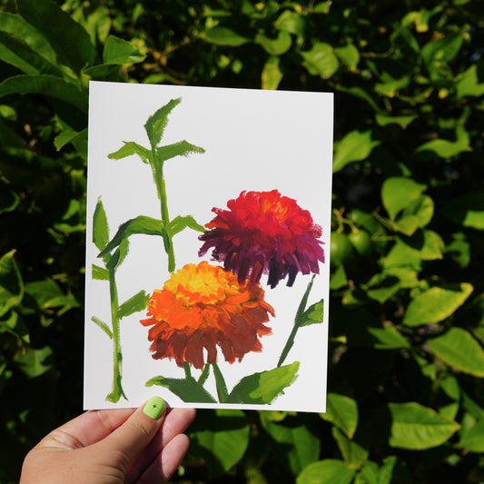 Twin Zinnia Print